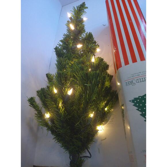 Vintage Silvestri Christmas Tree 2 Foot Lighted White Lights 24 Inches READ - Picture 1 of 6